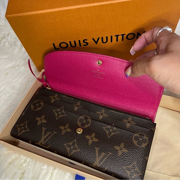 Louis Vuitton Emilie Monogram Wallet Hot Pink Interior Rare Color - Picture 3 of 16